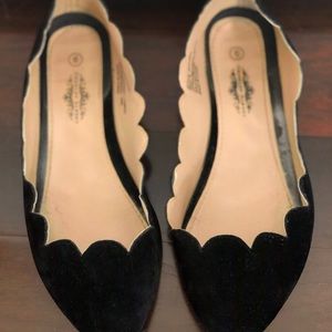 Black Slipper Flats